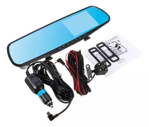 Espejo Retrovisor + Pantalla, Cámara Frontal y Retro