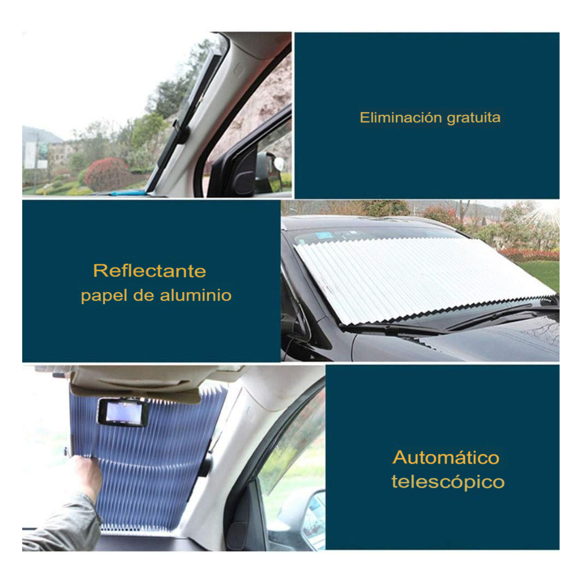 Cortina Plegable para Auto con Protección Solar