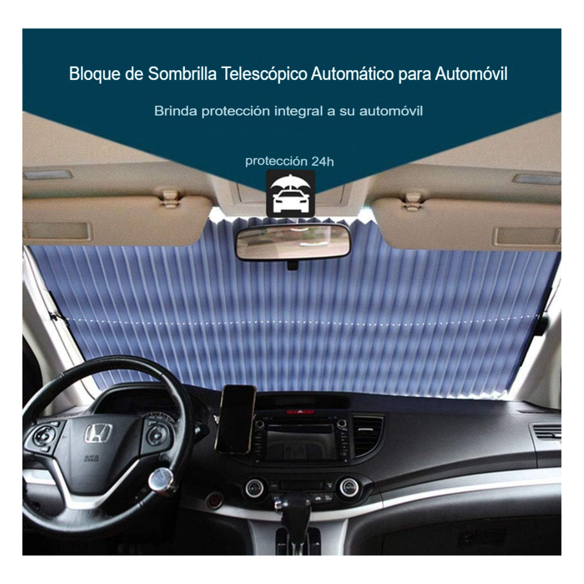 Cortina Plegable para Auto con Protección Solar