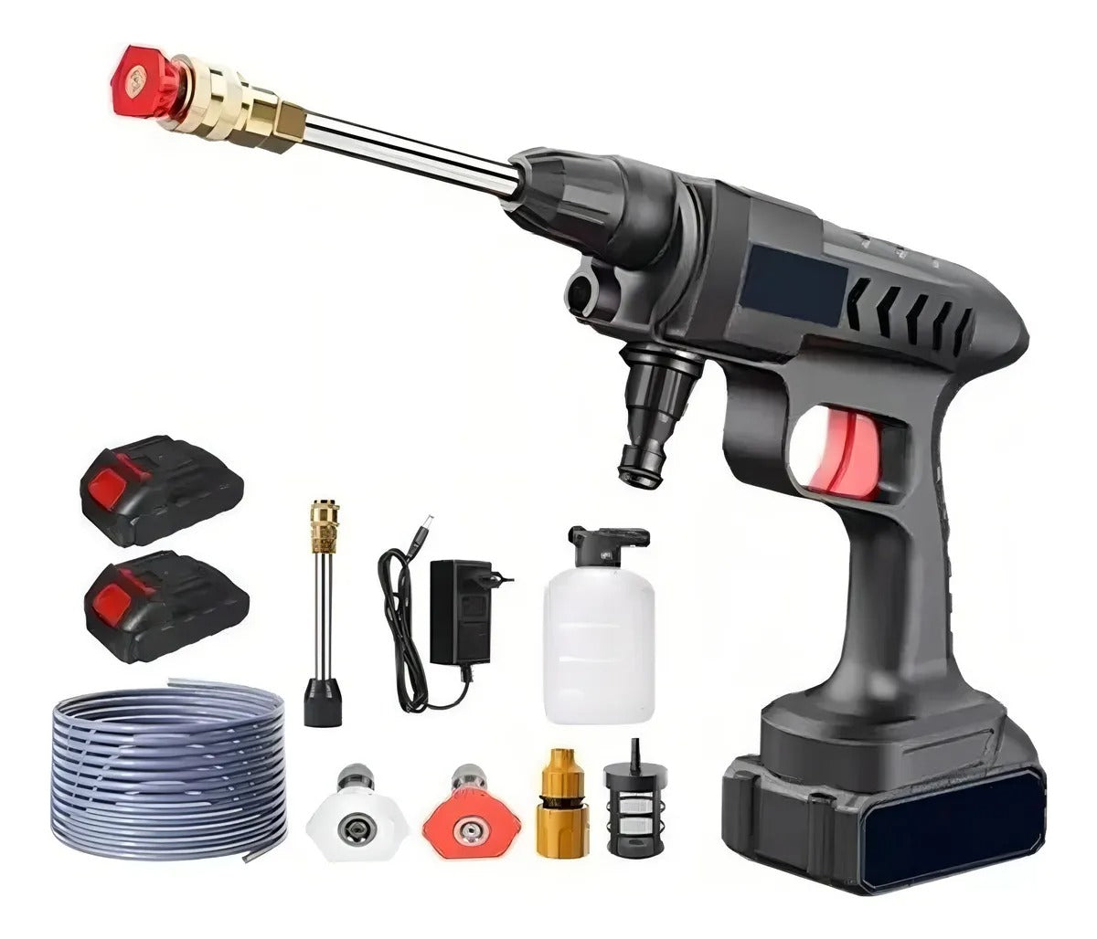 Hidrolavadora + Aspiradora Portátiles Recargables para Autos