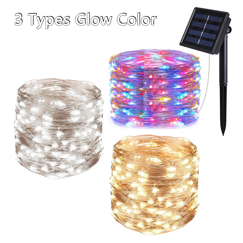 Luces LED De Navidad Solar 20m