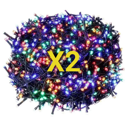 Pack 2 Luces 200 Led Navidad 15 mt
