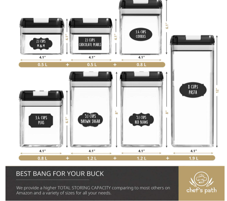 Set 7 Contenedores Herméticos