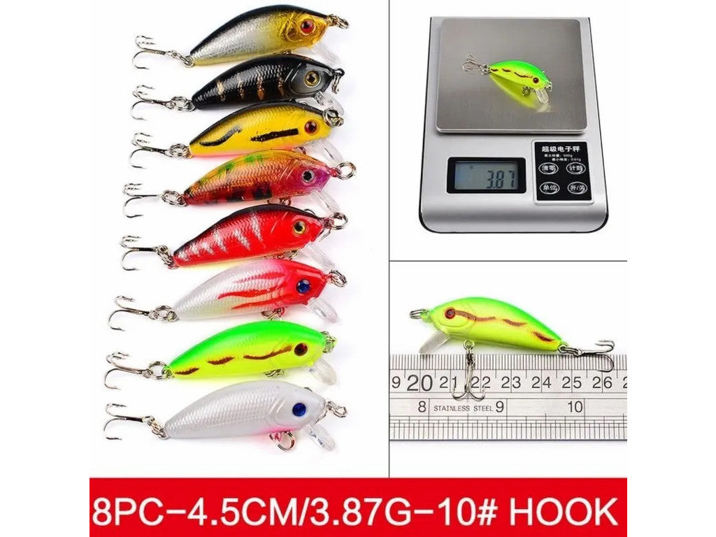 Set de Señuelos de Pesca de 56 Piezas, Cebo Duro