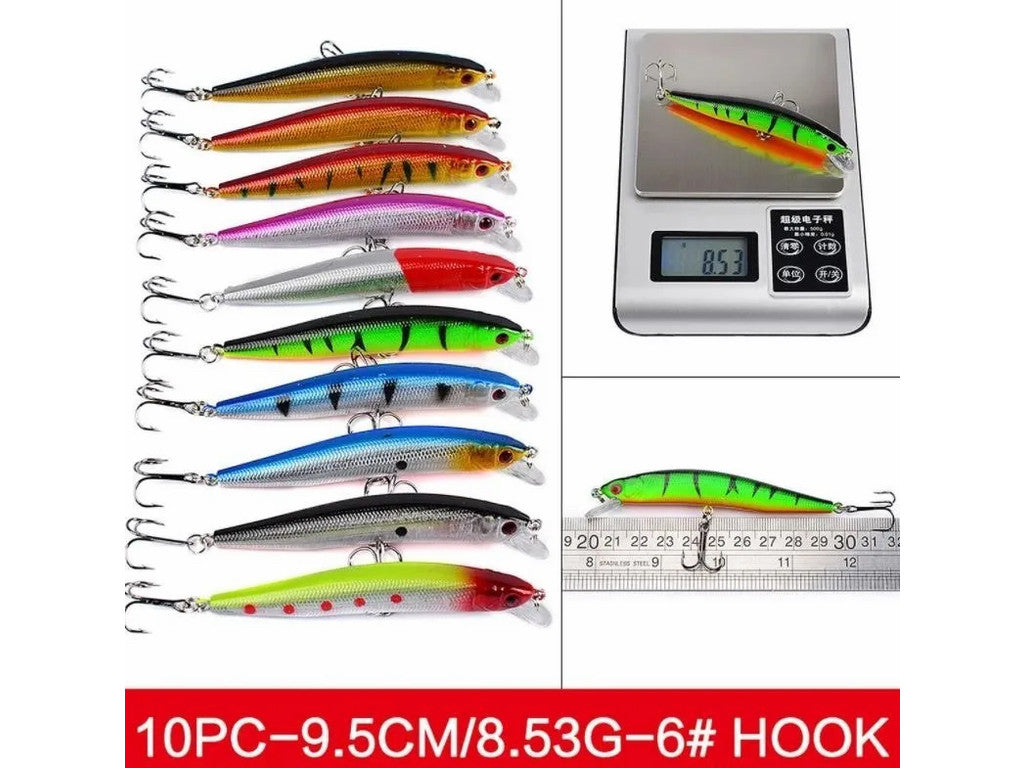 Set de Señuelos de Pesca de 56 Piezas, Cebo Duro