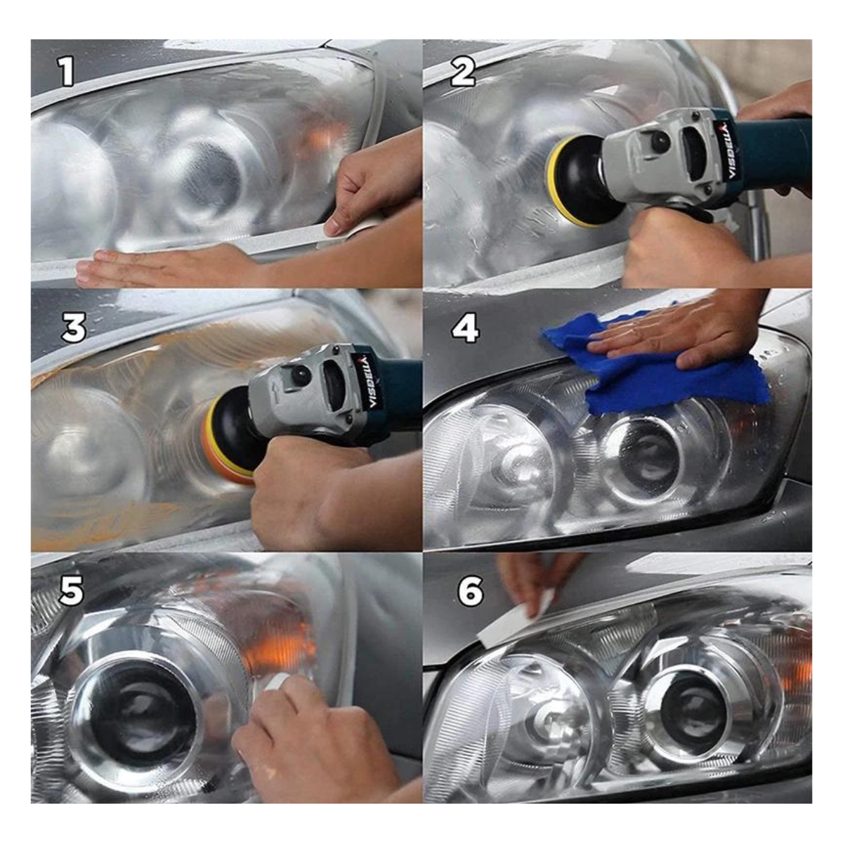 Pulido de Faros - Focos de Auto  KIT de Restauración