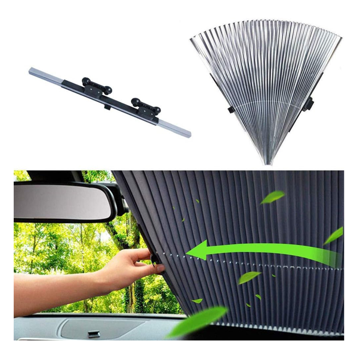 Cortina Plegable para Auto con Protección Solar