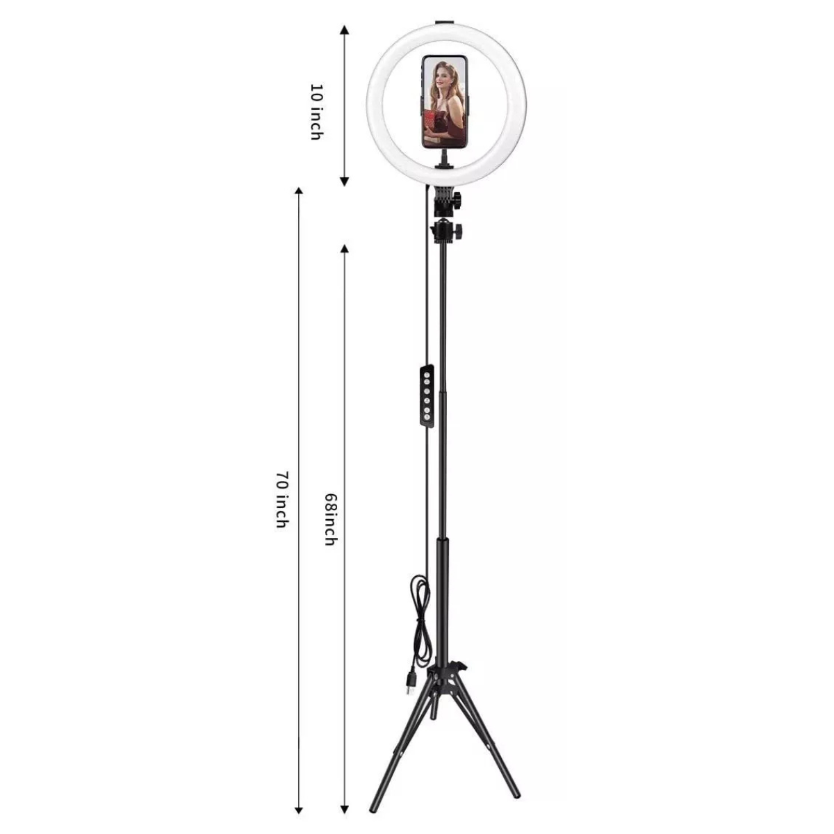 Aro de Luz LED 45 cm con Trípode 2.1 mt