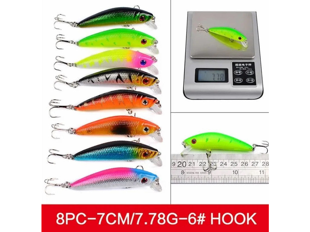 Set de Señuelos de Pesca de 56 Piezas, Cebo Duro