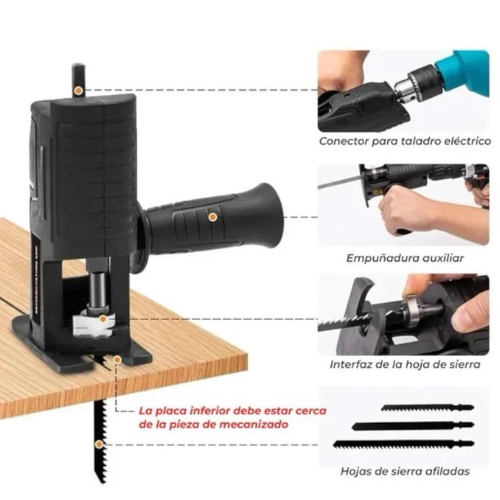 Sierra Adaptador Para Taladro Con 3 Hoja