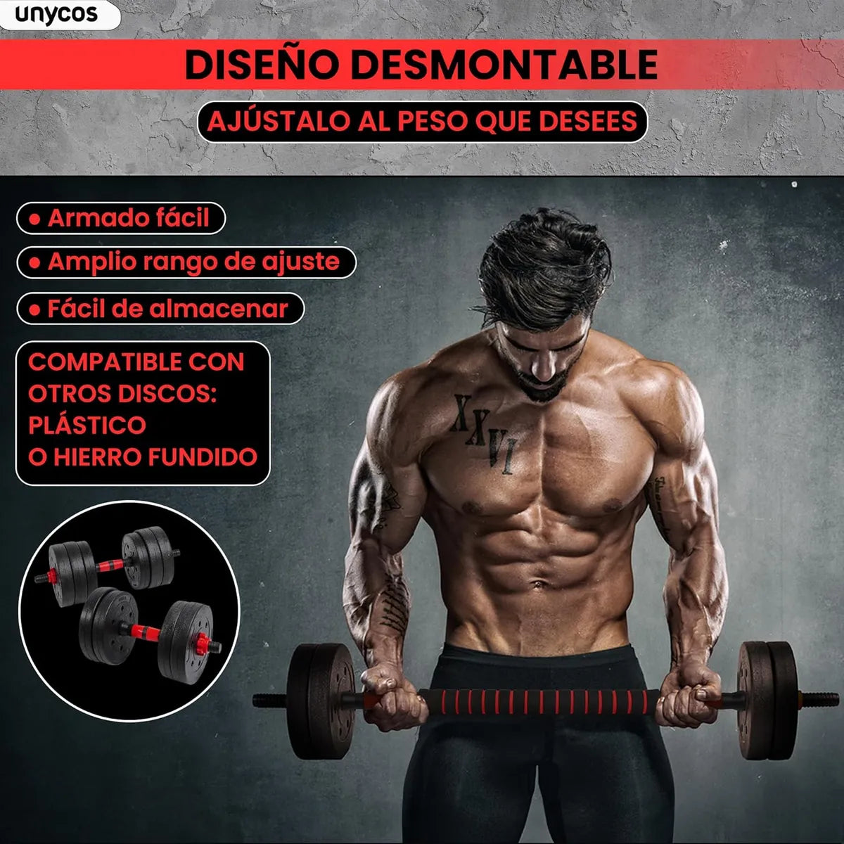 Set Mancuernas Ajustables